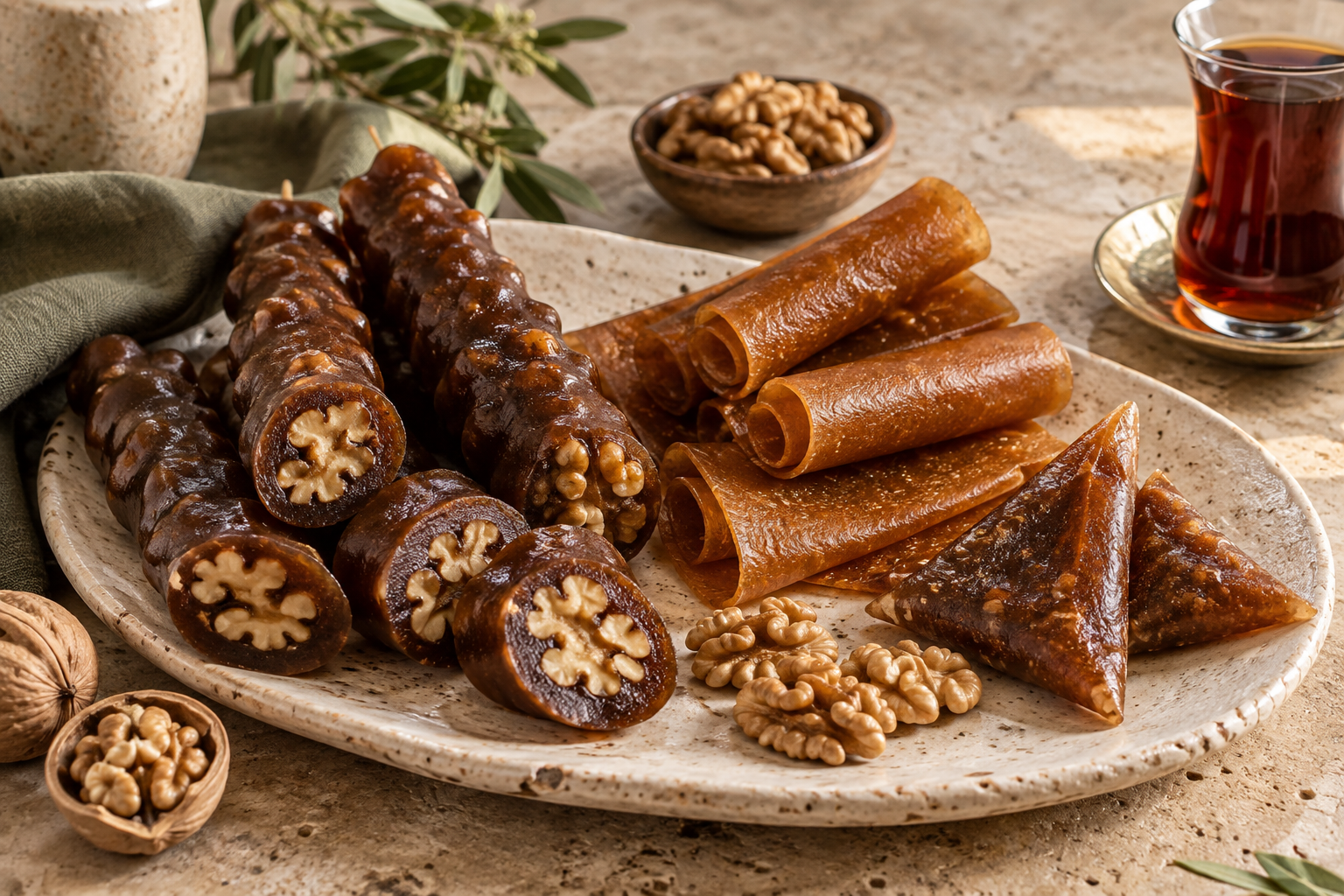 Pestil ve köme ürünlerinin örnek mağaza vitrini